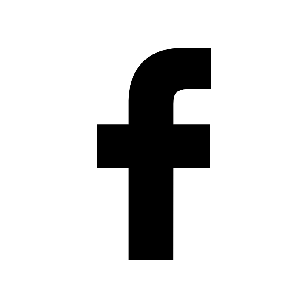 Facebook logo in black